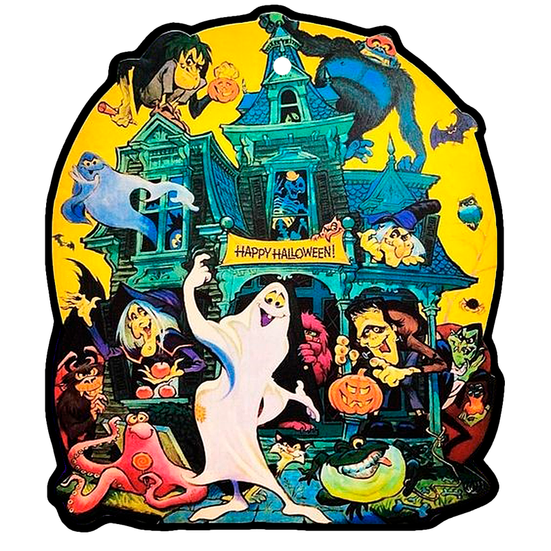 Vintage Haunted House Monster Mashup Halloween Acrylic Ornament