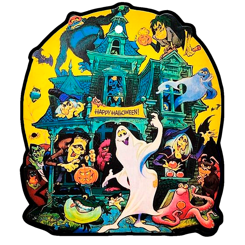 Vintage Haunted House Monster Mashup Halloween Acrylic Ornament