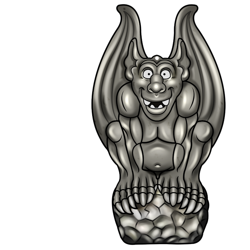 Smiling Gargoyle Halloween Acrylic Ornament