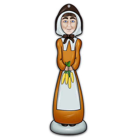 Pilgrim Woman Thanksgiving Acrylic Ornament